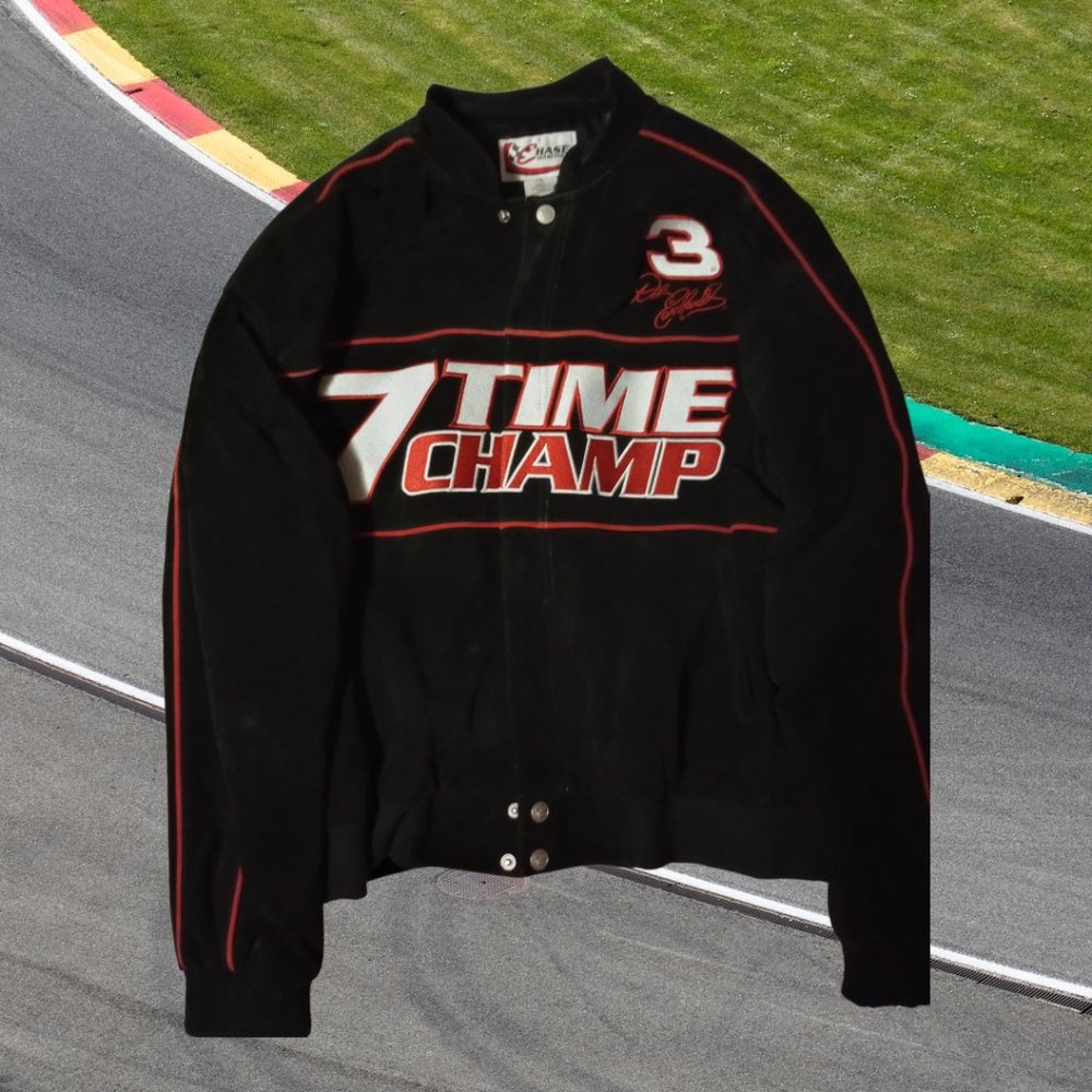 NASCAR.  Dale Earnhardt Leather Jacket.XXL.  !00% Leather shell.  Black